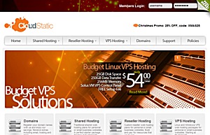 CloudStatic – $3.75 256MB OpenVZ VPS CloudStatic – $3.75 256MB OpenVZ VPS