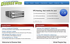 DiverseWeb – £2.50 128MB VMWare VPS DiverseWeb – £2.50 128MB VMWare VPS