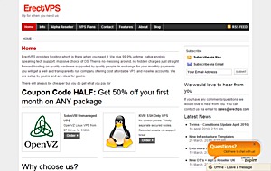 ErectVPS – $6.36 512MB OpenVZ VPS ErectVPS – $6.36 512MB OpenVZ VPS