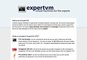 ExpertVM – $6.99 256MB OpenVZ VPS in Singapore ExpertVM – $6.99 256MB OpenVZ VPS in Singapore