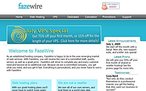 FazeWire – $5.53 128MB OpenVZ VPS FazeWire – $5.53 128MB OpenVZ VPS