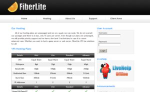 FiberLite – $5.95 OpenVZ VPS with 128MB FiberLite – $5.95 OpenVZ VPS with 128MB
