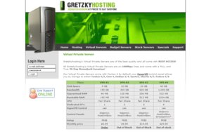 GretzkyHosting – $6.95 OpenVZ VPS with 96MB RAM GretzkyHosting – $6.95 OpenVZ VPS with 96MB RAM
