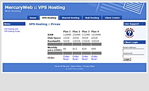 MercuryWeb – $4.90 128MB Xen VPS MercuryWeb – $4.90 128MB Xen VPS