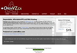 OpenVZ.ca – CAD$7 384MB OpenVZ VPS in Canada OpenVZ.ca – CAD$7 384MB OpenVZ VPS in Canada