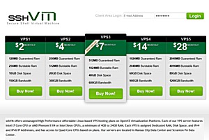 sshVM - $11 /6 Months or $19 /12 Months - 128MB OpenVZ VPS in Buffalo, Dallas, Kansas and Chicago