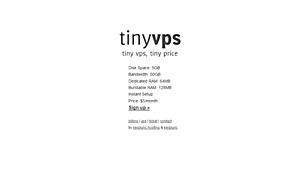 TinyVPS – $4 Xen VPS with 64MB TinyVPS – $4 Xen VPS with 64MB