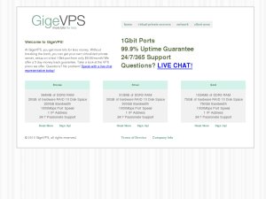 GigeVPS - $6.95 512MB OpenVZ VPS with 1Gbps Exclusive Offer